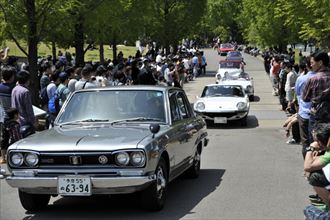 ▼トヨタ2000GT#33、フォードGT40をはじめ今年も多彩な車両に走行いただきました。